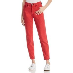 Rag & Bone Red Ash Five-pocket High Straight Leg Jeans